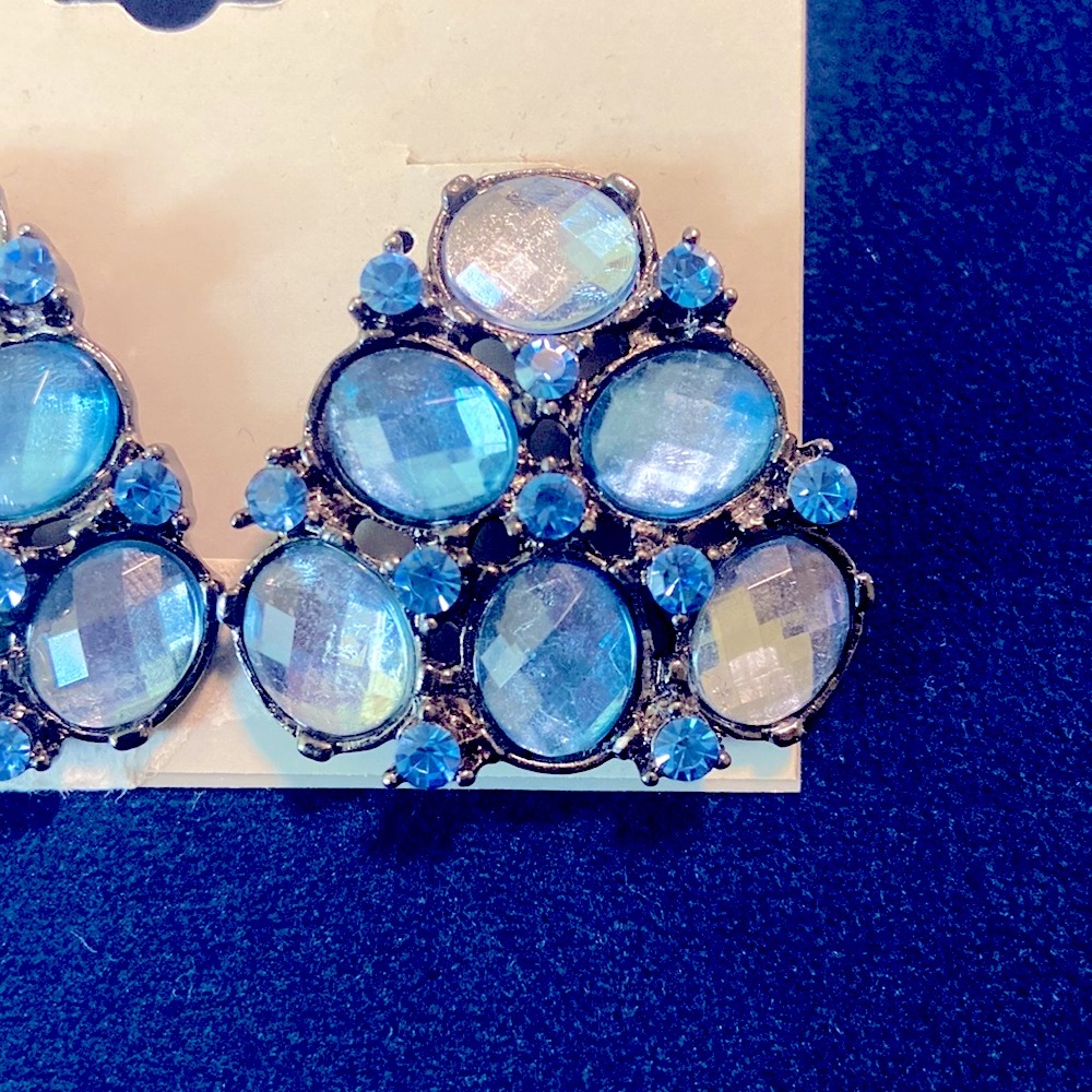 🌸2 for $15, 3 for $20🌸 Anne Klein fashion earrings blue stone - Picture 2 of 2